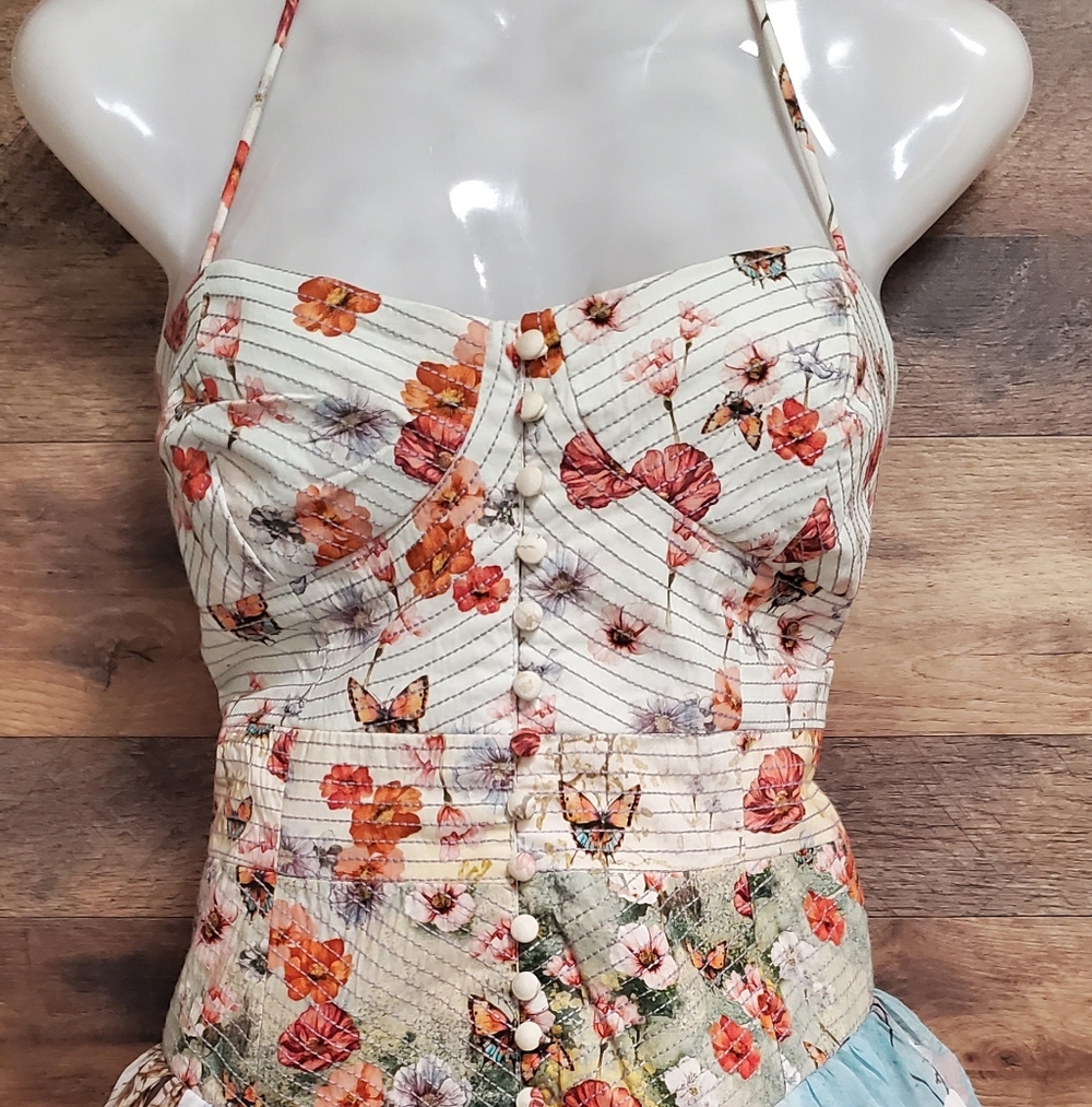 New with tags The Muse Basque-Waist Midi Dress AnthropologieSize : Small - Picture 3 of 9